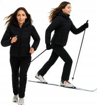 SPODNIE DAMSKIE TREKINGOWE SOFTSHELLOWE TURYSTYCZNE NORDIC WALKING CZARNE