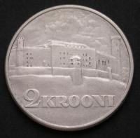 Estonia 2 korony 1930 - zamek Rewel Tallin - srebro