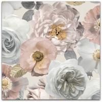 Фото Обои Обои большие цветы пастельные розы
