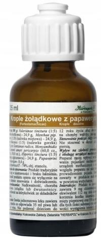 Herbapol Kraków krople żołądkowe z papaweryną 35 g