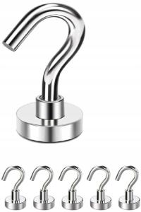 НЕОДИМОВЫЙ МАГНИТ С КРЮЧКОМ КРЮК 34 КГ 5ШТ