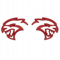 2pcs наклейка эмблема значок логотип Dodge Hellcat 6.1 * 5.5 см