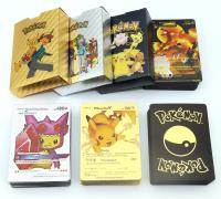 Karty Pokemon Zestaw Na Prezent Pikachu 3w1 165 Sztuk Złote Czarne Srebrne