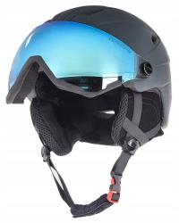 Kask narciarski 4F z szybą U090 antracyt 55-59 cm