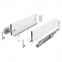 Szuflada HAFELE Matrix S Slim 450mm H135 biała cichy domyk 35kg pełny wysuw