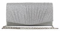 Torebka kopertówka srebrna elegancka wieczorowa wizytowa andrzejki sylweste