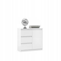 КОМОД ШКАФ БОЛЬШОЙ ВМЕСТИТЕЛЬНЫЙ RTV ЯЩИК ДВЕРИ БЕЛАЯ НАТАЛЬЯ 80 СМ
