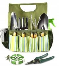 Zestaw Narzędzi Ogrodowych w Torbie Wytrzymały 9 Elementów Prezentowy