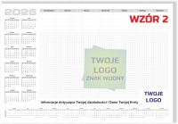 Kalendarz z nadrukiem na biurko planer z logo podkładka podkład biuwar