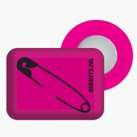 Magnesy BibBits - agrafka / różowy