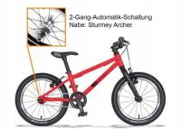 Детский велосипед легкий 5,7 кг MTB Kubikes 16l 2-gang двухскоростной красный 2025