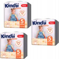 Kindii впитывающие подгузники junior размер 5 (12-17 кг) 20 шт. x 3