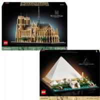 LEGO Architecture 21061 Notre-Dame w Paryżu Piramida Cheopsa 21058