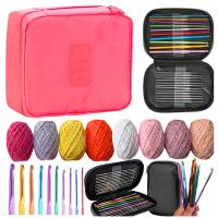 Набор для вязания крючком в мешочке для вязания крючком хлопчатобумажная пряжа для вязания крючком