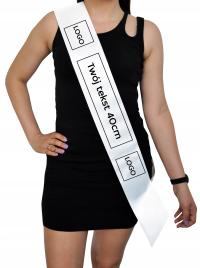 Лента белая рекламная лента хозяйки печать логотипа