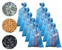 Мешки для угля щебень ЭКОГОРОШОК толстый 50X80 обрезанный верх и низ-25 кг сильный