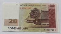 Łotwa 20 łatów 2007