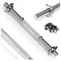 GRYF PROSTY 35cm 25mm DO HANTLI krótki SAPPHIRE pełny gwintowany ZACISKI