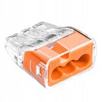 SIMET IDEALNA Szybkozłączka SCP3 Wtykowa Do Drutów 3 Torowa 88001008 10SZT