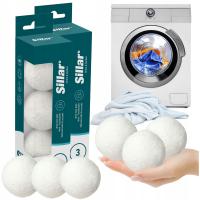 6x Naturalne KULE WEŁNIANE do suszarki zmiękczające pranie antykłaczki XXL