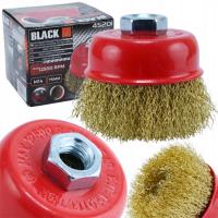 SZCZOTKA OBROTOWA CZOŁOWA NA SZLIFIERKĘ NIEPLECIONA M14 75MM MOSIĘŻNY DRUT