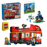 LEGOCity 2W1 60407 Czerwony autobus wycieczkowy 30638 Rower + Torba PREZENT