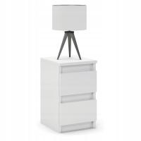 Белый тумбочка два ящика на клик 30 см тумбочка книжный шкаф