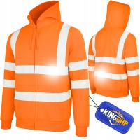 Теплая рабочая толстовка с капюшоном тренировочный костюм 2 кат. светоотражающий