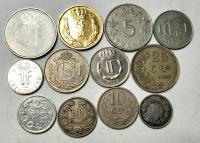 zestaw monet Luksemburg 12 szt. w tym przedwojenne