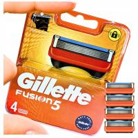 4 x Gillette Fusion 5 wkłady ostrza nożyki Fusion5 oryginalne plus żel