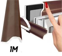 Uszczelka do okien drzwi 1m brązowa taśma uszczelniająca okna samoprzylepna
