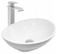 UMYWALKA NABLATOWA biała OWALNA 41.5x34x14 stawiana na blat Estiva Eba