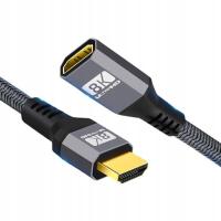 Kabel Przedłużacz HDMI do HDMI 2.1 UHD 8K 60Hz 4K 120Hz przewód 0,5M