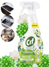 Spray Do Sprzątania Uniwersalny Czyszczenia Eukaliptusowy Cif 3w1 500 ml