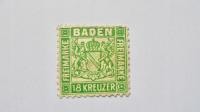 1862 Baden Mi.21(*) czysty znaczek. Wartość katalogowa 180,- Euro