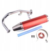 Tłumik wydechowy Wilmat czerwony 350 mm 88 mm do skuterów 4T