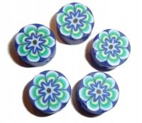 MONETY KWIATKI FIMO KORALIKI KWIECISTE 10MM 10SZT MODELINA UTWARDZONA