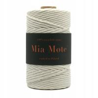 80 нитей Mia Mote хлопковый шнур скрученный для макраме натуральный 5 мм 100 м