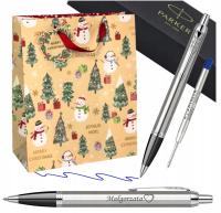 PARKER DŁUGOPIS IM STAL Z GRAWEREM Z W PUDEŁKU z TOREBKĄ PREZENT NA ŚWIĘTA