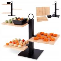 Бамбуковая витрина 3-этажный ярус для торта печенье фрукты закуски