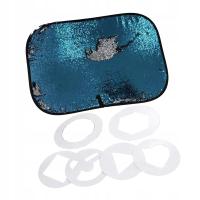 Odwracalna ściana z cekinami Wczesna nauka i zabawa Ściana sensoryczna DIY Niebieska