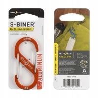 Nite Ize - Karabinek S-Biner Aluminum Dual Carabiner #3 - Pomarańczowy