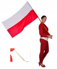 Набор польский флаг с лонжероном Польша флаг 112x70 см дерево 120 см