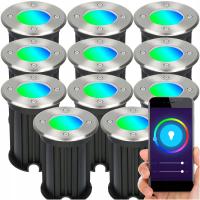 11X галогенные люверсы светодиодные лампы серебристого цвета RGB TUYA App