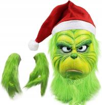 MASKA GRINCH ŚWIĘTY STRÓJ PRZEBRANIE NA HALLOWEEN