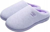 Miękkie kapcie damskie DL antypoślizgowe rozmiar 40 - 41fioletowe MK2KP1