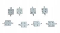150d. Lego 4600 Płytka 2x2 z osią szare - 8 SZT
