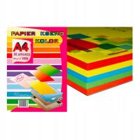 PAPIER KOLOROWY MIX KSERO A4 160g 50szt INTENSYWNY
