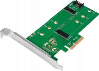 Kontroler LogiLink PCIe 3.0 x4 1x M.2 SATA + 1x M.2 PCIe NVMe (PC0083)