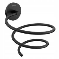 UCHWYT WIESZAK ŚCIENNY NA SUSZARKĘ DO WŁOSÓW SAMOPRZYLEPNY CZARNY/ venilo